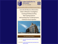 Tablet Screenshot of lupiniconstruction.com